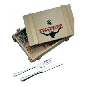 Steakbestek 12-delige set in houten cassette Bestek Kookmania Migrated