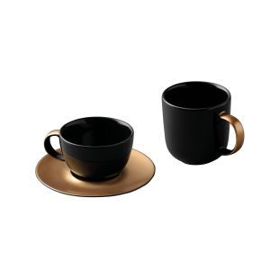 Berghoff 3-delige koffie- en theeset zwart